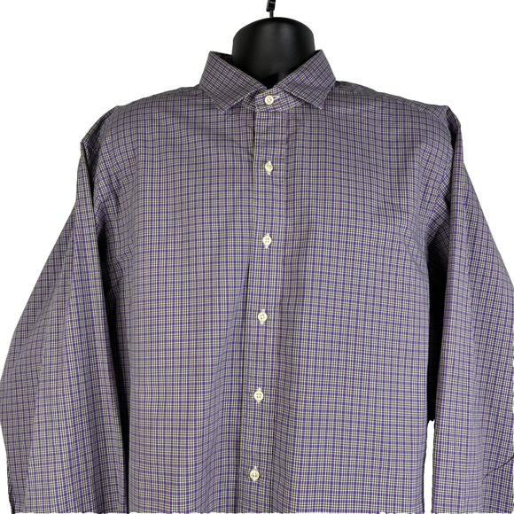 Polo By Ralph Lauren Estate Classic Fit Dress Shirt Men's Size 18 XXL Multicolor - Picture 7 of 16